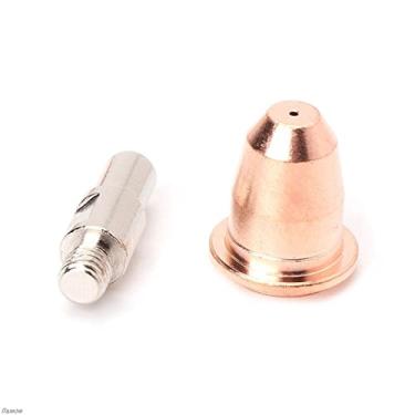 Imagem de Tocha de soldagem 10 peças/conjunto S45 kit de consumíveis eletrodo 0,8 mm ponta de bocal para cortador de plasma, cabeça de tocha Damom