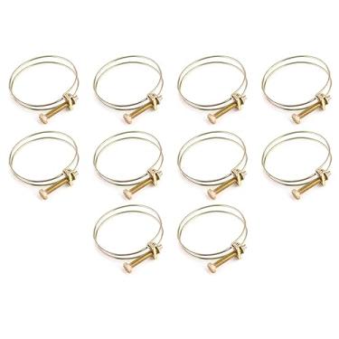 Imagem de Braçadeiras de Mangueira de Fio Duplo Ajustáveis, Fixadores de Tubo Banhados a Zinco de Ferro, para Encanamento (32mm (28-32))
