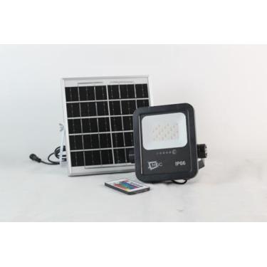 Imagem de Refletor placa solar 100w Led Smd Slim MGC RGB COLORIDO c/controle