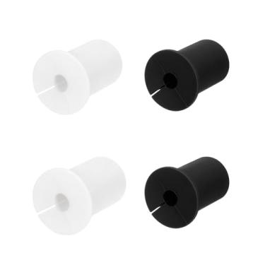 Imagem de HiPicco 4 peças de ilhós de parede para cabos, cabo de silicone de 9,5 cm, bucha de parede, alimentação, kit de roteamento, acessórios, cabo de parede, passagem para Ethernet com orifício de 7 mm, (2