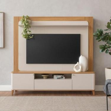 Imagem de Home Theater Portugal Com Led Tauari Off White Fosco - Mais de Casa