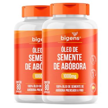 Imagem de Óleo de Semente de Abóbora 1000mg, Biogens, Kit 2x 80 cápsulas