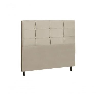 Imagem de Cabeceira Hylux Estofada Com Botão De Tecido Para Cama Box Casal King Size 195cm New Foam -