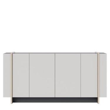 Imagem de Buffet Aparador Copacabana 4 Portas - Colibri, Off White/Nogueira Real