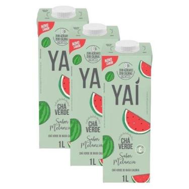 Imagem de kit 3 Chá Verde Yaí Sabor Melancia 1 Litro