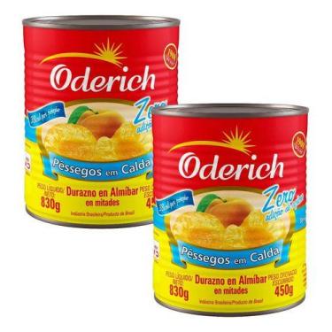 Imagem de Kit 2 Pêssego Em Calda Zero Adição De Açúcar Oderich