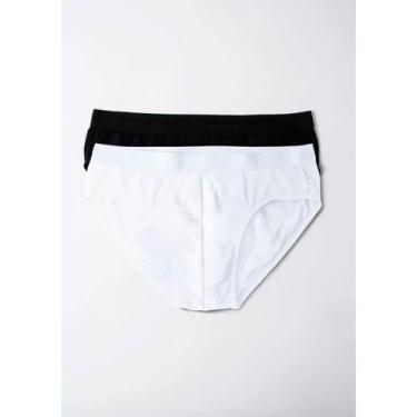 Imagem de Kit/2 Cueca Slip Hering 77LV Masculina Algodão T. P/XXG, P, 1a, Branco