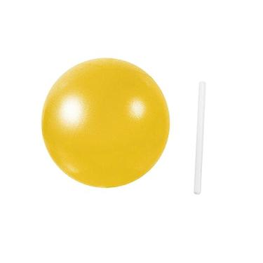 Imagem de Bola de pilates pequena bola de de 9 polegadas para serviço pesado bola de para alongamento academia em casa melhora o, AMARELO