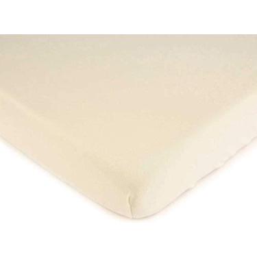 Imagem de Lençol de brinquedo SheetWorld Pack N Play compatível com Maxi COSI Swift Play Yard 79 x 99 cm, 100% jérsei de algodão, hipoalergênico, macio, marfim orgânico, feito nos EUA