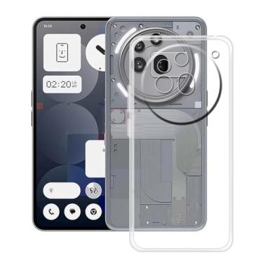 Imagem de YQINHHME Capa para celular Nothing Phone 3a Pro (6,7 polegadas), capa de silicone macio de TPU transparente [ultrafina X antiamarela] capa protetora antiqueda à prova de choque para telefone 3a Pro