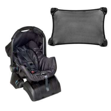 Imagem de Bebê Conforto Grid Black Com Base Galzerano E Protetor Solar