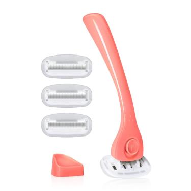 Imagem de Kit de barbear Billie Razors para mulheres com navalha + 4 recargas Coral
