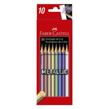 Imagem de Lápis de Cor Ecolapis Cor Metallic 10 Un. Faber-Castell Metalizados
