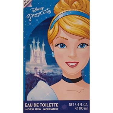 Imagem de Perfume Disney Princess Eau de Toilette feito na Espanha, azul, Cinderela para meninas da Air Val International, 3,4 fl Oz