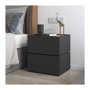 Imagem de Mesa de canto simples combinação de quarto armário de armazenamento casa armário de canto de madeira mesa de cabeceira sala de estar armário lateral TV mesa lateral de destaque mesa lateral (cor