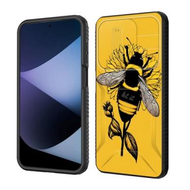 Imagem de wiaekosef Capa para Moto G Stylus 5G 2025, capa de lente de câmera deslizante embutida, proteção resistente à prova de choque, capa de camada dupla para Motorola Moto G Stylus 5G 2025, flor de abelha