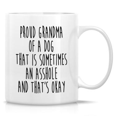 Imagem de Retreez Caneca engraçada - Cachorro orgulhoso avó avó novo cachorro cachorro anúncio de animais de estimação amantes de cães mãe 325 ml canecas de café de cerâmica - humor sarcasmo presentes de aniversário inspiradores para amigo colega de trabalho mãe mamãe