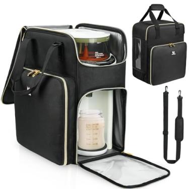 Imagem de Jaffzora Estojo De Transporte Compatível Com A Máquina Dispensadora Fórmula Baby Brezza Formula Pro Advanced, Bolsa Viagem Isolamento Térmico Para Misturador Infantil E Alça Ombro Itens Essenciais D