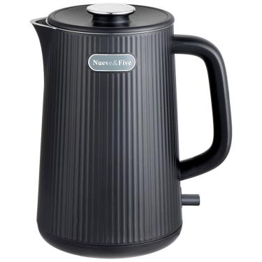 Imagem de Chaleira Elétrica Nueve&Five 1.7L, Chaleira Elétrica de Parede Dupla, Desligamento Automático, 1200W em Aço Inoxidável 304 - Preto