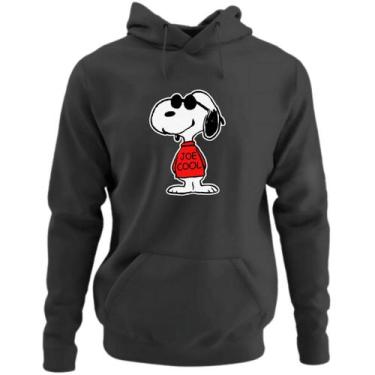 Imagem de Moletom Canguru Blusa de Frio Unissex Algodão Snoopy Desenho Fofo Joe 