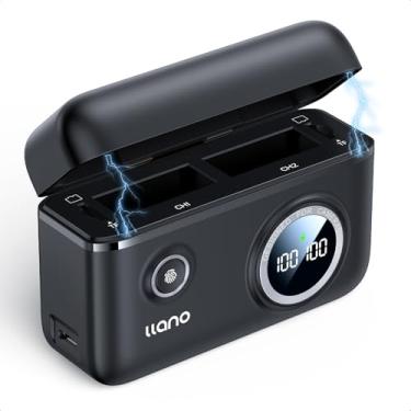 Imagem de llano Carregador Rápido De Bateria Dupla De 18 W Para Gopro Hero 12/11/10/9 E Enduro Pack, Com Estojo De Armazenamento, Visor De Energia Em Tempo Real, Preto