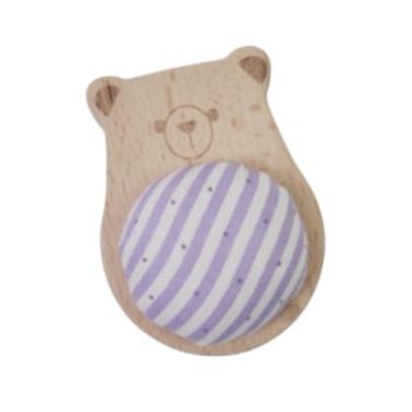 Imagem de oshhni Mini -almofada de madeira base de madeira pequena portátil de costura útil portador de agulha agulha de agulha de costura para bordado de acolchoado, Urso