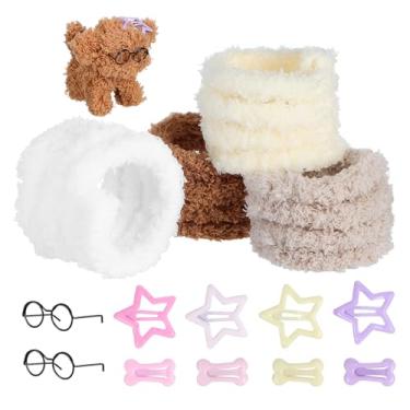 Imagem de KALLORY 1 Conjunto De Limpador De De Pelúcia Kit De Artesanato Hastes De Chenille Felpudas Mini Óculos De Cabelo Para Fazer Filhotes Animais
