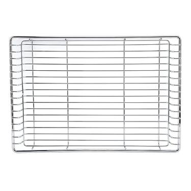 Imagem de Bandeja de malha de drenagem para mesa IGT, escorredor de pratos de aço inoxidável, suporte de drenagem de metal, escorredor de pratos compacto para acampamento ao ar livre