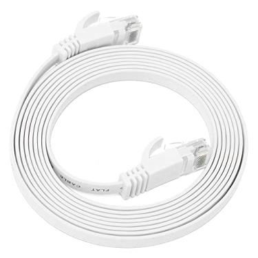 Imagem de Cabo Ethernet Gigabit Akozon CAT6, Jumper de Rede de par Trançado de 8 Núcleos, Fio de Cobre Plano para Roteadores e Computadores, Com Interface RJ45 e Construção de PVC