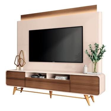 Imagem de Estante Painel De 85 Pol 220cm évora H01 Castanho-off White - Mpozenato