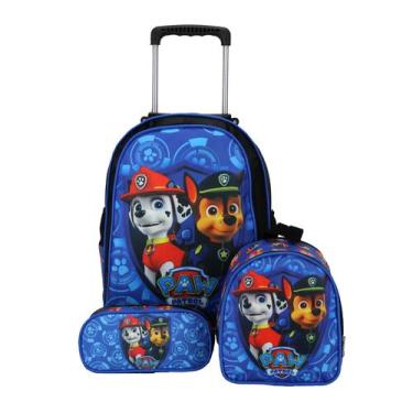 Imagem de Mochila Completa Escolar Infantil,Lancheira e Estojo Patrulha Canina -