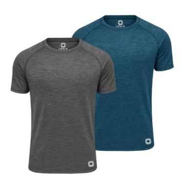 Imagem de Kit 2 Camisa Térmica Segunda Pele Dryfit Masculina Proteção Solar UV50