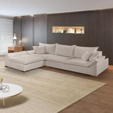 Imagem de Sofá de Canto 6 Lugares 330Cm x 125cm Bouclé