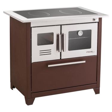 Imagem de Fogão a Lenha Hidro Prime Glass N2 Esquerdo Marrom com Forno