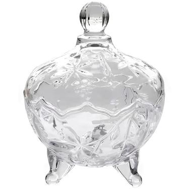 Imagem de Baleiro Bomboniere Pote Porta Doce e Biscoitos Em Vidro 17cm
