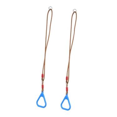 Imagem de UGPLM Argolas de ginástica, argolas de ginástica portáteis, equipamento de treinamento de força, acessórios para playground para meninos e meninas, Azul