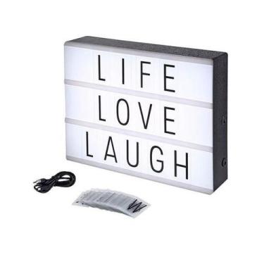 Imagem de Letreiro Quadro Led Light Box A4 96 Letras Numeros/Desenhos - Yoss