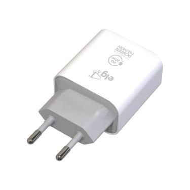 Imagem de Carregador de Parede ELG WCPD Universal Saída USB Tipo-C Branco