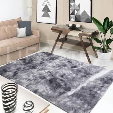 Imagem de Tapete Para Sala Felpudo 2,40 x 2,00 Mt (Cinza Mesclado)