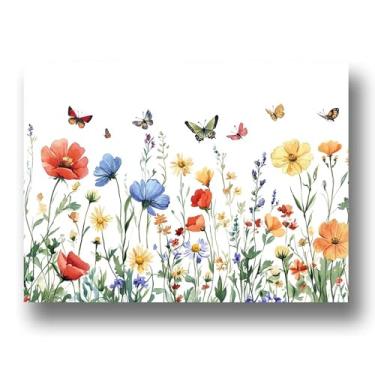 Imagem de Zariocy Kits de pintura por números para adultos – Conjunto de pintura a óleo DIY de flores em tela acrílica – Kit de pintura de borboleta por números para iniciantes e ideal para decoração de casa