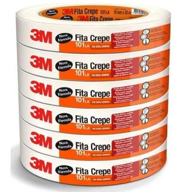 Imagem de Kit 6 Fita Crepe 18MM X 50M 3M 101LA