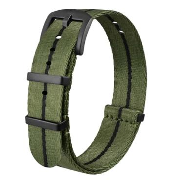 Imagem de Anbeer Pulseira de relógio de nylon de substituição de nylon balístico militar de 18 mm, 20 mm, 22 mm, com fivela de aço inoxidável para homens e mulheres, 18mm, Sem Pedra Preciosa