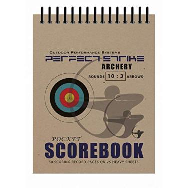 Imagem de SCOREBOOK com regras e instruções de pontuação Perfect Strike Archery: serviço pesado. Ótimo para prática e competição. 10 folhas redondas – 3 folhas., Natural