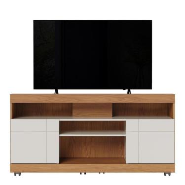 Imagem de Rack Bancada Yara Freijó-off White Para Até 47? - Colibri Freijó-off White