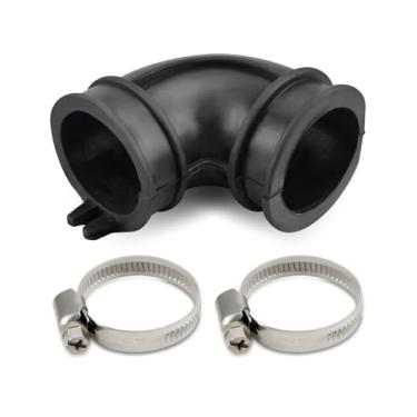 Imagem de Kit de mangueira de cotovelo com duas braçadeiras para máquina de lavar louça GE substitui o modelo WD24X33918, 28877182, AP7219295, PS17626243, EAP17626243, EAP17626243, bomba de circulação de