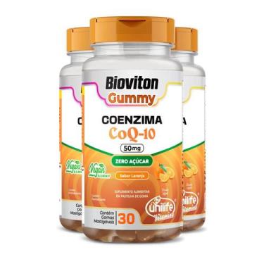 Imagem de Kit 3 Gummy Coenzima Q10 Unilife 30 Gomas Laranja