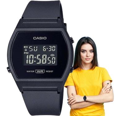 Imagem de Relógio Casio Standard Feminino Digital Leve Confortável Luminoso LED Resistência Água 50 Metros 5ATM Esportivo Casual Preto LW-204-1BDF