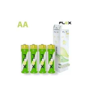 Imagem de Caixa com 60 Pilhas Alcalinas AA Flex Gold Full Power  Alta Performanc