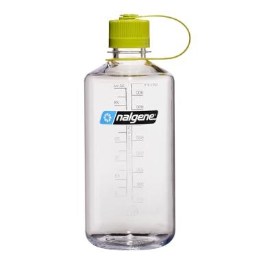 Imagem de Nalgene Garrafa de água Sustain Tritan livre de BPA feita com material derivado de 50% de resíduos de plástico, 946 ml, boca estreita, transparente