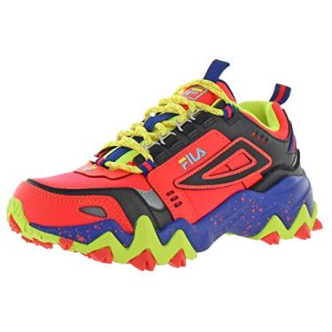 Imagem de Fila Tênis feminino Oakmont Tracer, Labirinto coral fogo/azul Mazarina/preto, 6.5
